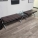 Set of 2 Pleather Benches with a Wood Table, Chrome Frames